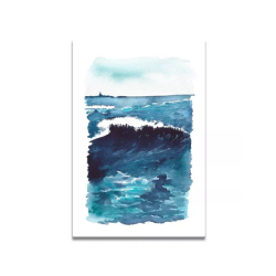Carte Aquarelle La Vague...