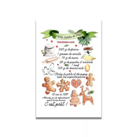 Carte Aquarelle SABLÉS DE NOËL - Les rêves de Caro - Achat en ligne - Jaines