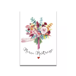 Carte Aquarelle Merci...
