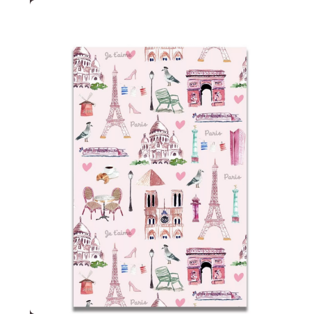 CARTE DOUBLE AQUARELLE MOTIF PARIS- Les rêves de Caro - Achat en ligne - Jaines