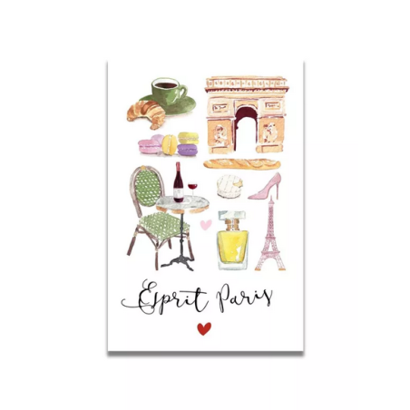 Carte Aquarelle Esprit Paris- Les rêves de Caro - Achat en ligne - Jaines