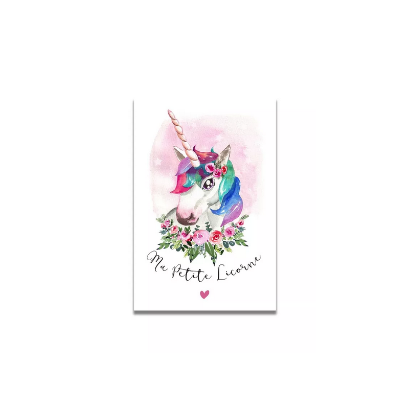 Carte Aquarelle Ma Petite Licorne- Les rêves de Caro - Achat en ligne - Jaines