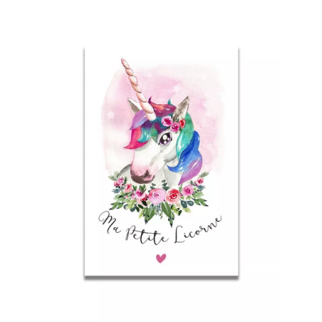 Carte Aquarelle Ma Petite Licorne- Les rêves de Caro - Achat en ligne - Jaines
