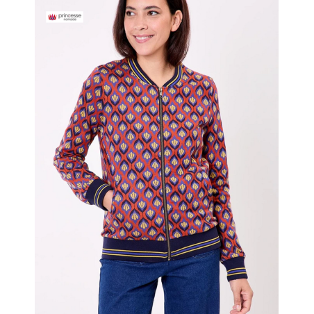 Blouson teddy maille jacquard bio - La Fiancée - Achat en ligne - Jaines