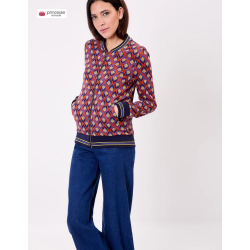 Blouson teddy maille jacquard bio - La Fiancée - Achat en ligne - Jaines