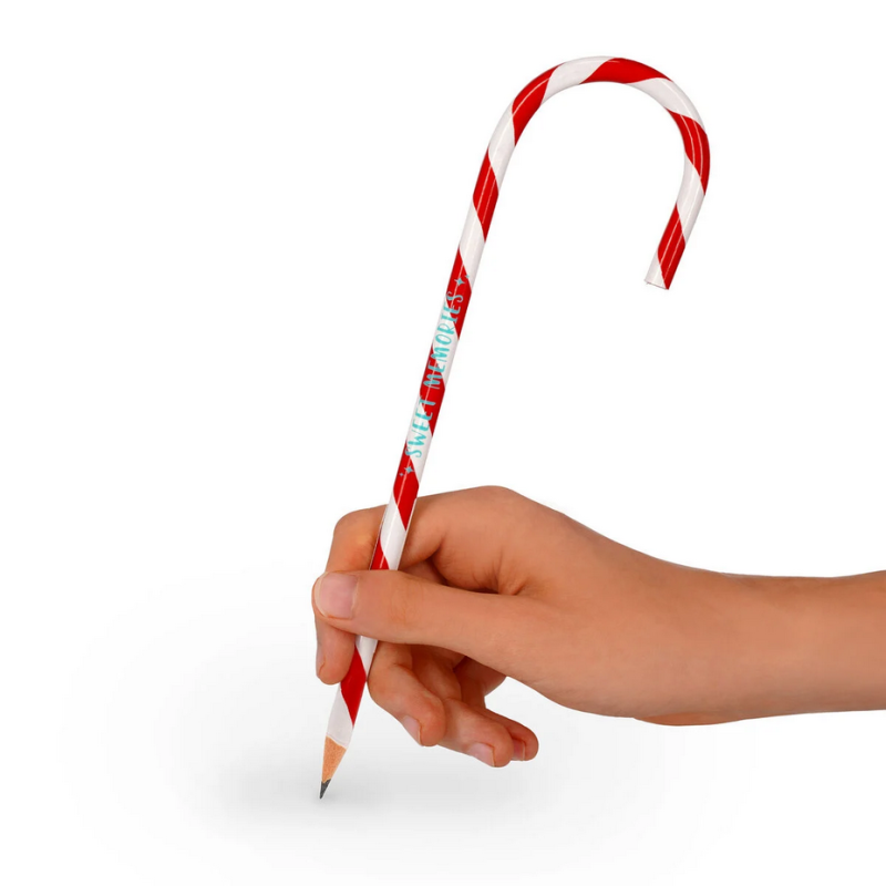 Crayon Legami Sweet Memories - Design Canne à Bonbon De Noël, Mine HB, Longueur 20cm