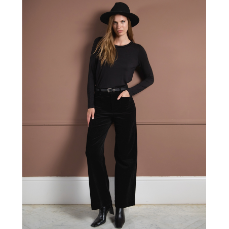 Pantalon velours noir LIYU523 - Surkana - Achat en ligne - Jaines