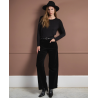 Pantalon velours noir LIYU523 - Surkana