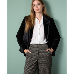 Pantalon noir pied de poule NIDA514- Surkana