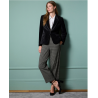 Pantalon noir pied de poule NIDA514- Surkana
