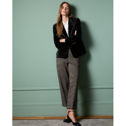 Pantalon noir pied de poule NIDA514- Surkana