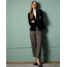 Pantalon noir pied de poule NIDA514- Surkana