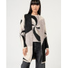 Manteau en jacquard Noir SEPI332 - Surkana