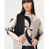 Manteau en jacquard Noir SEPI332 - Surkana