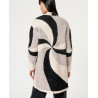 Manteau en jacquard Noir SEPI332 - Surkana