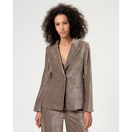 Veste blazer marron ALVE321 - Surkana - Achat en ligne - Jaines