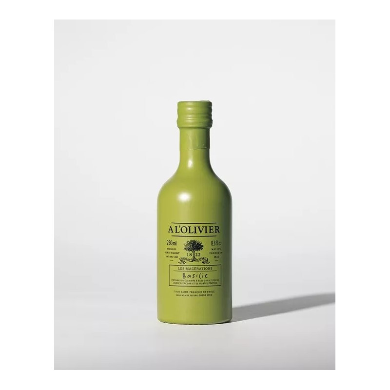 Huile d'olive aromatique au basilic - 250ml - A L'OLIVIER
