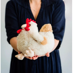 Doudou Bouillotte sèche aux graines - Poule - WARMIES