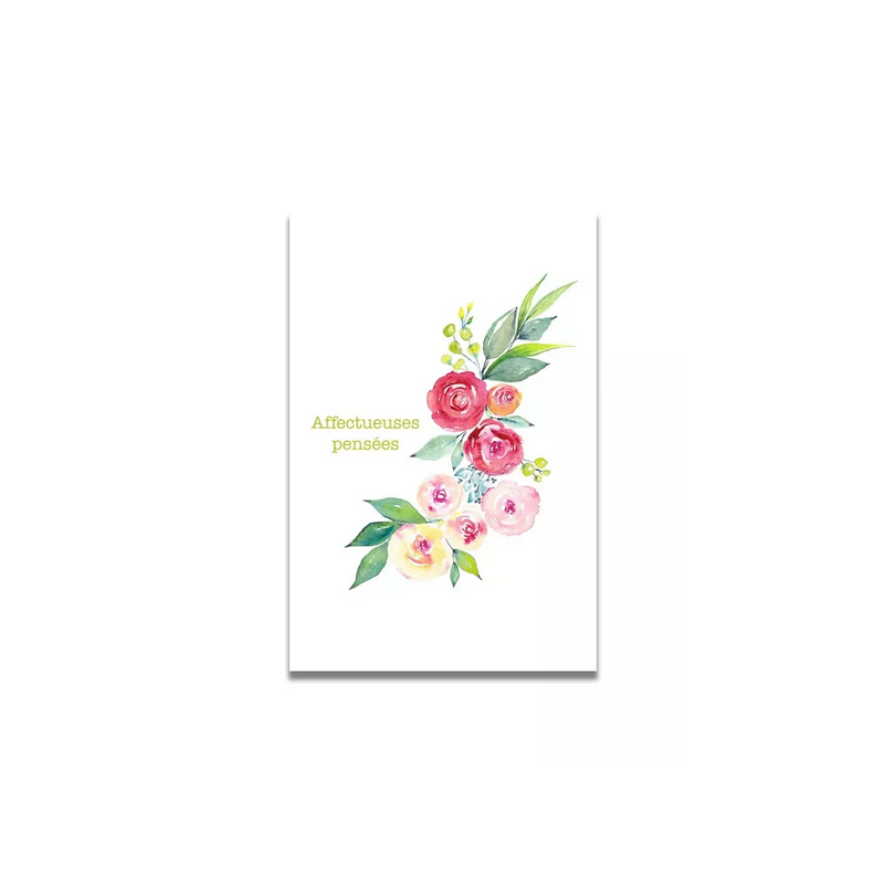Carte Aquarelle Affectueuses pensées- Les rêves de Caro - Achat en ligne - Jaines