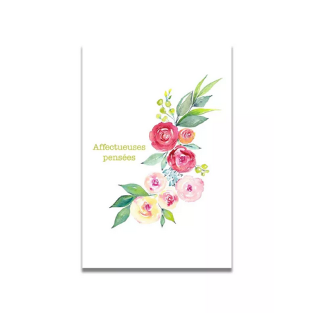 Carte Aquarelle Affectueuses pensées- Les rêves de Caro - Achat en ligne - Jaines
