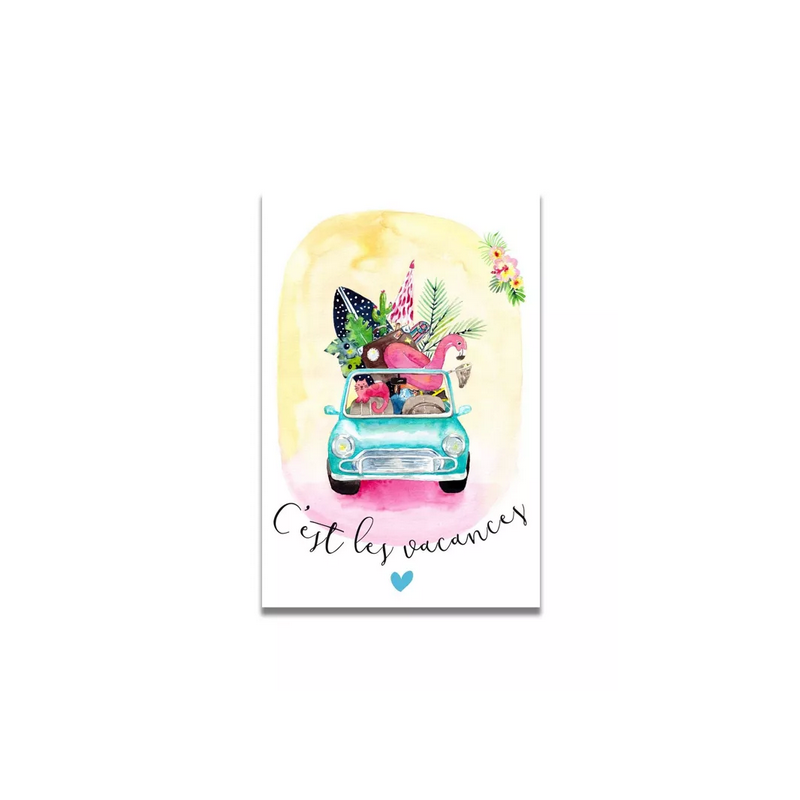 Carte Aquarelle C'est les Vacances- Les rêves de Caro - Achat en ligne - Jaines