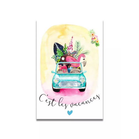 Carte Aquarelle C'est les Vacances- Les rêves de Caro - Achat en ligne - Jaines