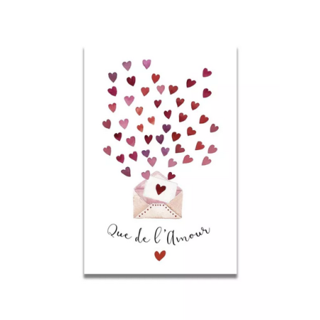 Carte Aquarelle Que de l'Amour- Les rêves de Caro - Achat en ligne - Jaines