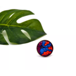 Bagues fleur Africaine orange bleu bronze - Jaïnès & Co - Achat en ligne - Jaines