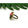 Bague hibiscus fuchsia - Jaïnès & Co - Achat en ligne - Jaines