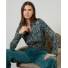 Pantalon velours bleu canard LIYU523 - Surkana