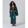Pantalon velours bleu canard LIYU523 - Surkana