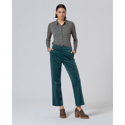 Pantalon droit en velours...