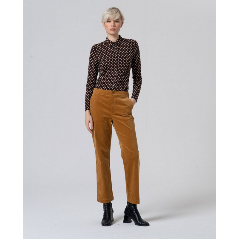 Pantalon velours moutarde LIYU526 - Surkana