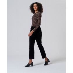 Pantalon velours noir LIYU526 - Surkana