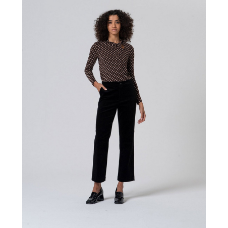 Pantalon velours noir LIYU526 - Surkana - Achat en ligne - Jaines