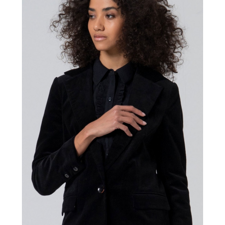 Veste velours noire LIYU321- Surkana - Achat en ligne - Jaines