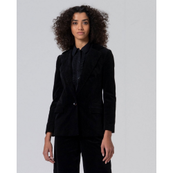 Veste velours noire LIYU321 - Surkana