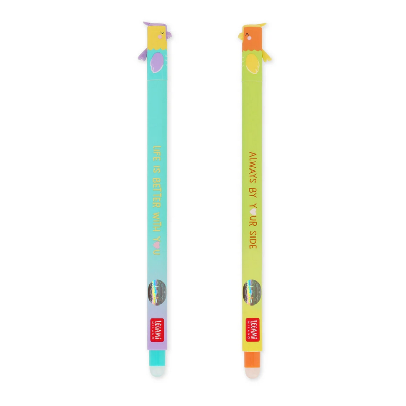 Set de 2 Stylos à Encre Gel Effaçable - Better Together - Erasable Pen- Legami