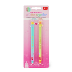 Set de 2 Stylos à Encre Gel Effaçable - Better Together - Erasable Pen- Legami