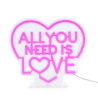Lampe LED à Effet Néon - All You Need is Love - It’s a Sign- Legami
