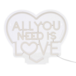 Lampe LED à Effet Néon - All You Need is Love - It’s a Sign- Legami