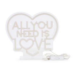 Lampe LED à Effet Néon - All You Need is Love - It’s a Sign- Legami