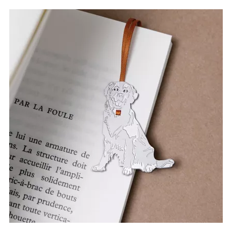 Marque-page en métal - Golden retriever- tout simplement - Achat en ligne - Jaines