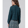 Cardigan Col V bleu canard OMAR337 - Surkana