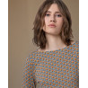 T-shirt col bateau Bleu OMFO016 - Surkana