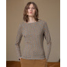 T-shirt col bateau Bleu OMFO016 - Surkana