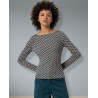 T-shirt col bateau Vert bouteille OMFO016 - Surkana