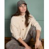 Cardigan torsadé sable NIAR333 - Surkana