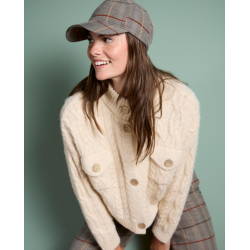 Cardigan torsadé sable NIAR333 - Surkana