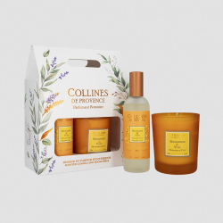 Coffret Bougie 180g & Parfum d'intérieur - Mandarine & Yuzu  - Collines de Provence